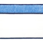 Frange microfibre bleue velcro 40 cm